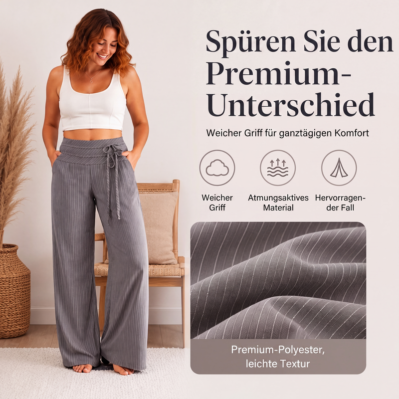 🌼 Simply half price—no catch! Loose, striped, wide-leg pants for women