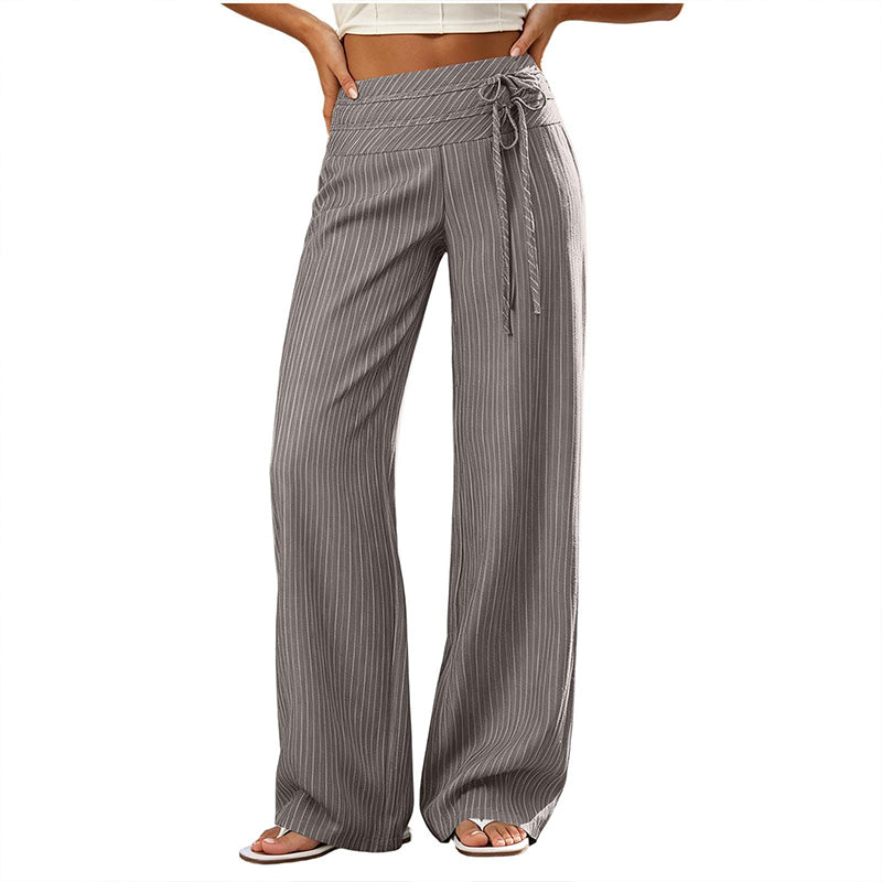 🌼 Simply half price—no catch! Loose, striped, wide-leg pants for women