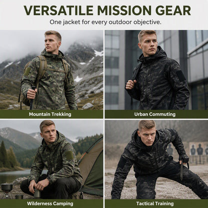 🌲 Tactical Camo, All-Weather Protection | Men's Outdoor Hooded Jacket ⚡