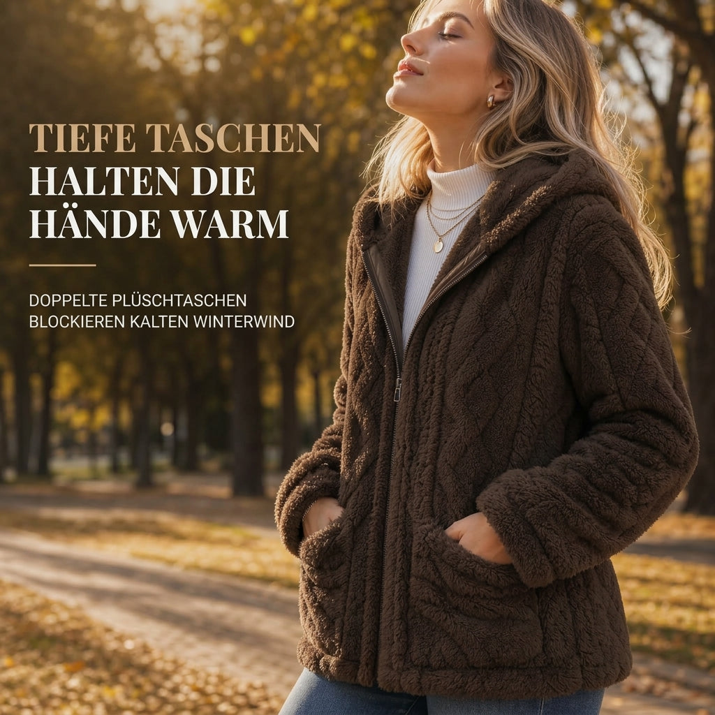 📦 5000+ packages shipped daily! Casual, solid-color plush cardigan for women