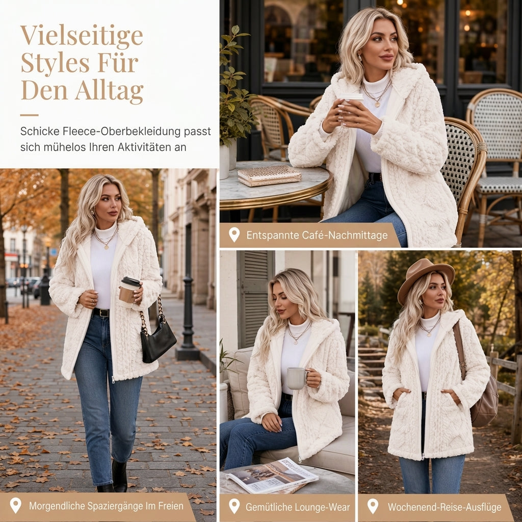 📦 5000+ packages shipped daily! Casual, solid-color plush cardigan for women