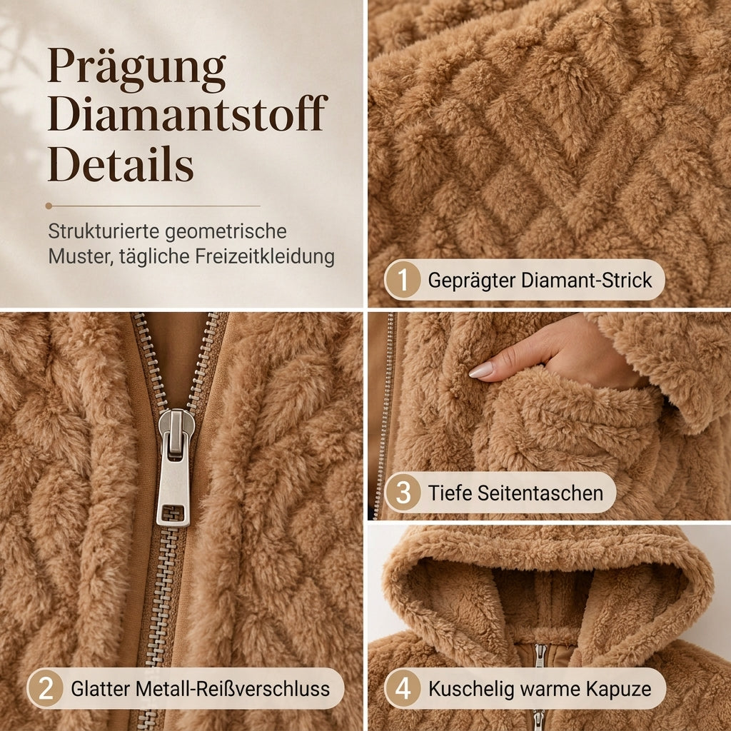 📦 5000+ packages shipped daily! Casual, solid-color plush cardigan for women