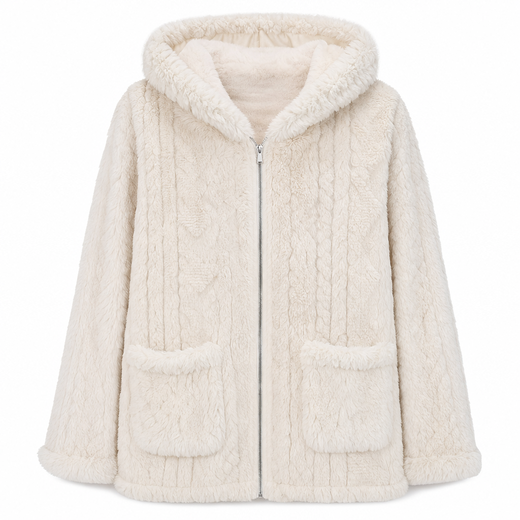 📦 5000+ packages shipped daily! Casual, solid-color plush cardigan for women