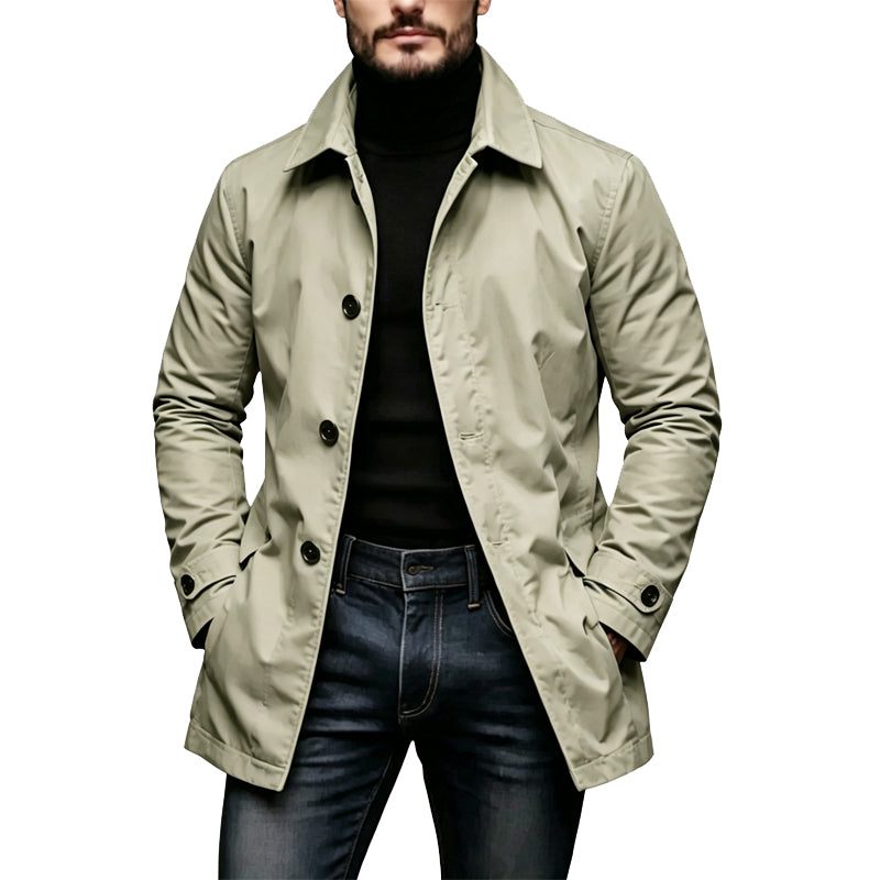 🌧️ More Coverage, Sharper Style | Men's Waterproof Mid-Length Trench Coat⚡Free shipping-10