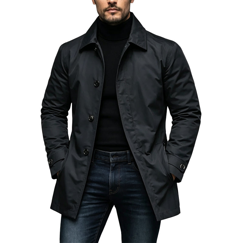 🌧️ More Coverage, Sharper Style | Men's Waterproof Mid-Length Trench Coat⚡Free shipping-8