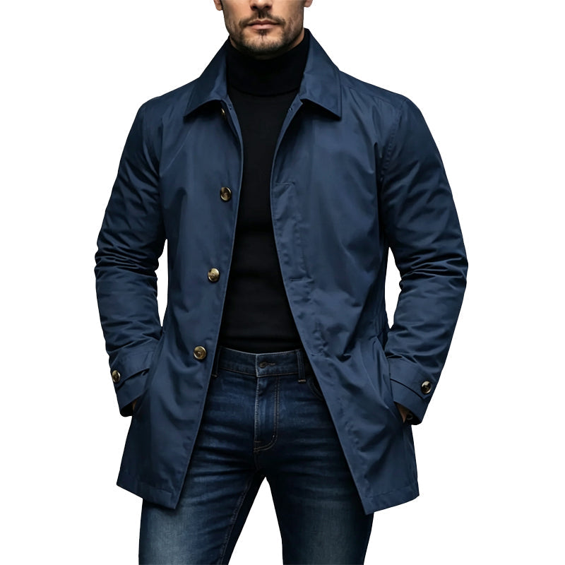 🌧️ More Coverage, Sharper Style | Men's Waterproof Mid-Length Trench Coat⚡Free shipping-11