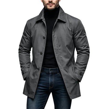 🌧️ More Coverage, Sharper Style | Men's Waterproof Mid-Length Trench Coat⚡Free shipping-9