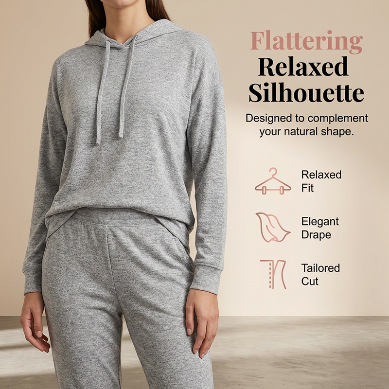 🌸💖 Cozy Matching Style, Easy Everyday Fit | Women's Hooded 2-Piece Set