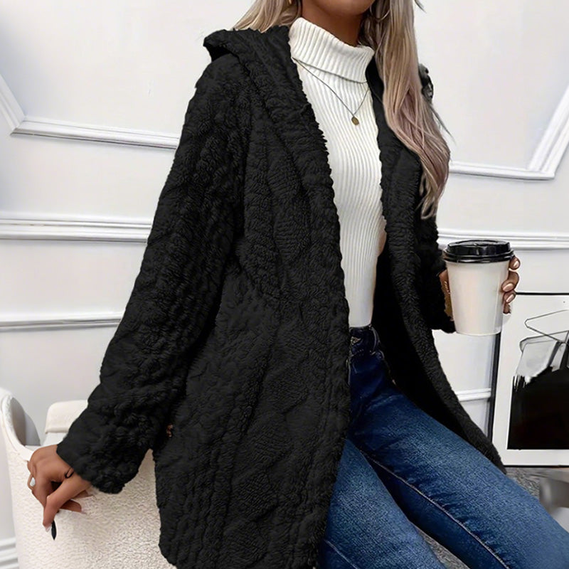 ❄️50% OFF THIS WEEK✨Women's Hooded Plush Fleece Button Jacket | Ultra Soft, Easy to Wear 🧥