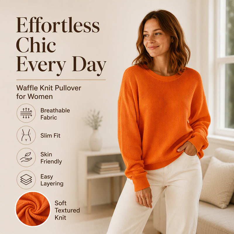 The Waffle-Knit Sweatshirt Made for Easy, Everyday Wear