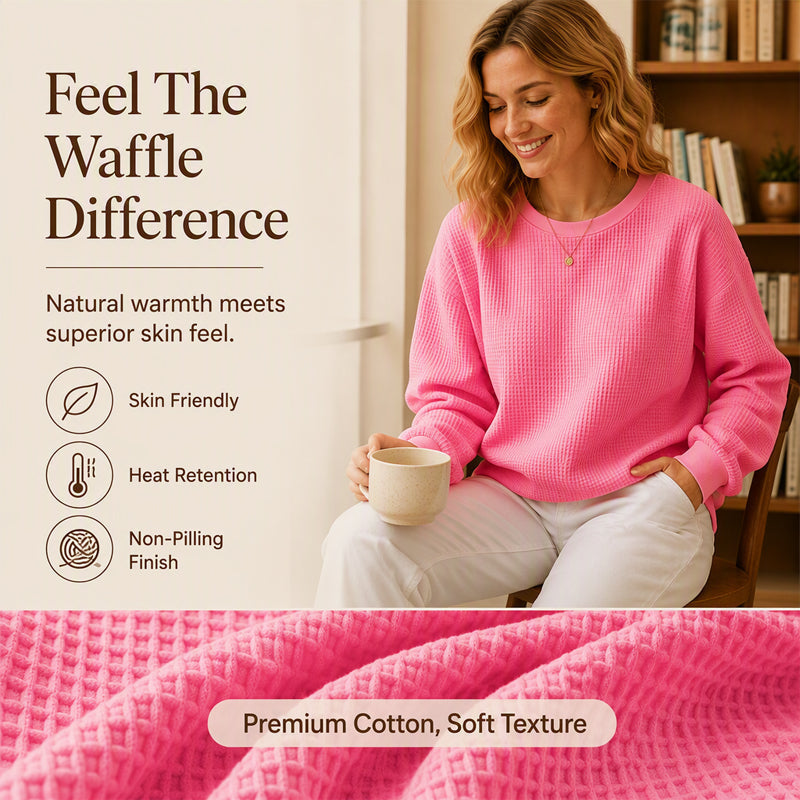The Waffle-Knit Sweatshirt Made for Easy, Everyday Wear
