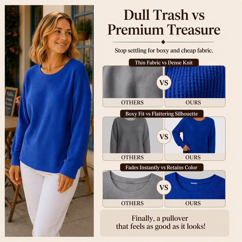 The Waffle-Knit Sweatshirt Made for Easy, Everyday Wear