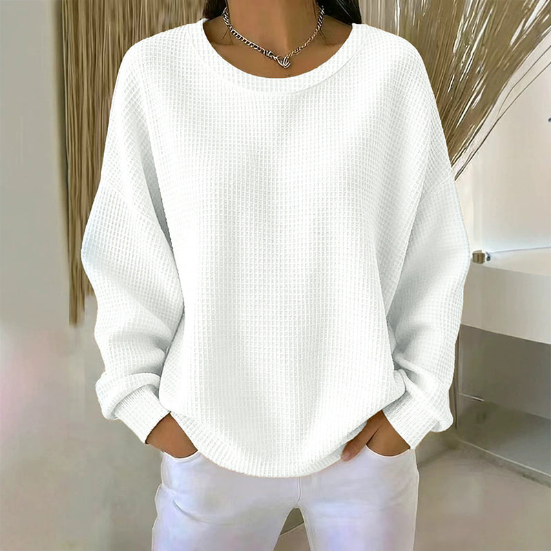 The Waffle-Knit Sweatshirt Made for Easy, Everyday Wear