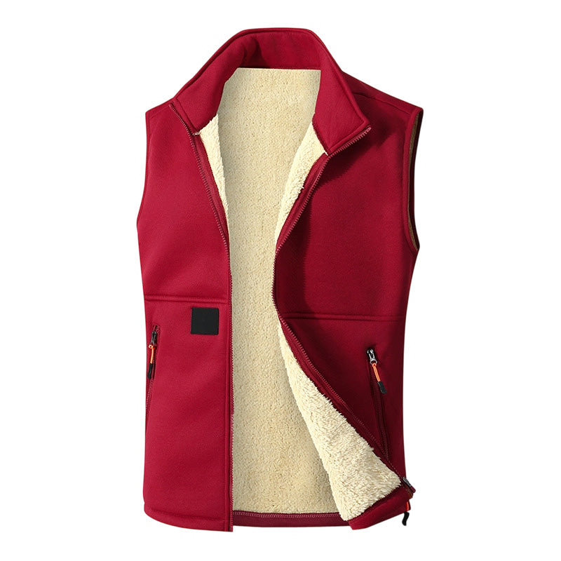 🖤Black Friday Sale:50% OFF🖤 ❄️Unisex Winter Plush-Lined Warm Vest – Cozy, Lightweight, Perfect for Layering in Cold Weather
