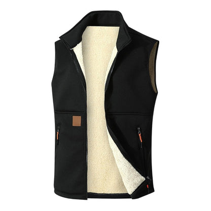 🖤Black Friday Sale:50% OFF🖤 ❄️Unisex Winter Plush-Lined Warm Vest – Cozy, Lightweight, Perfect for Layering in Cold Weather