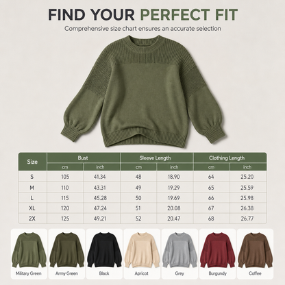 💖Black Friday Mega Deal – 50% off!💖🌸Women's Solid Color Knit Pullover Sweater