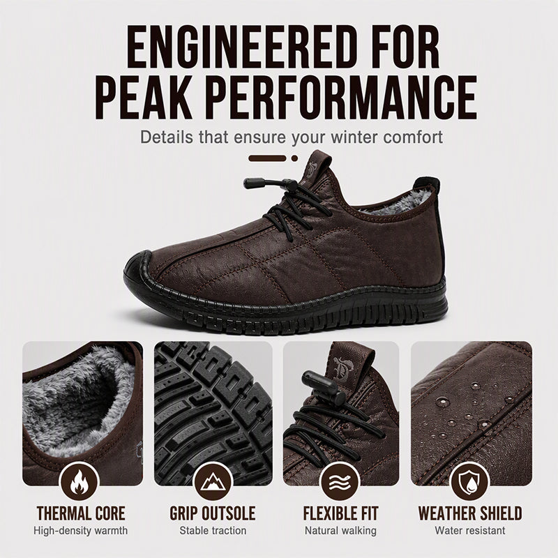 Men's Plush-Lined Non-Slip Walking Shoes