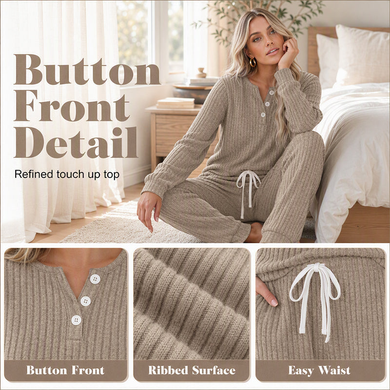 Women's Top & Drawstring Pants 2-Piece Set