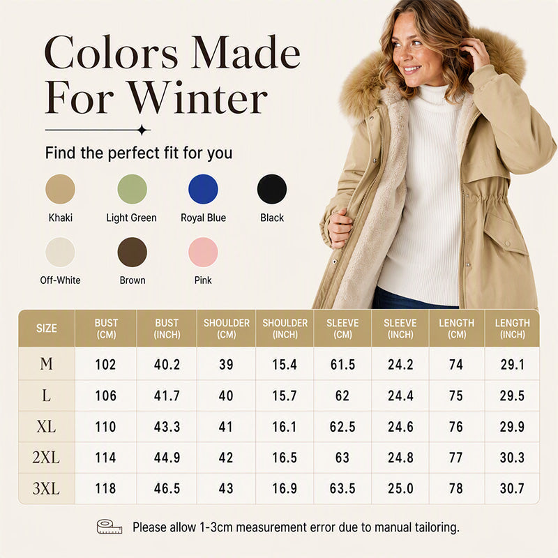 💖Black Friday Mega Deal – 50% off!💖🔥Women's Mid-Length Plush-Lined Parka Jacket