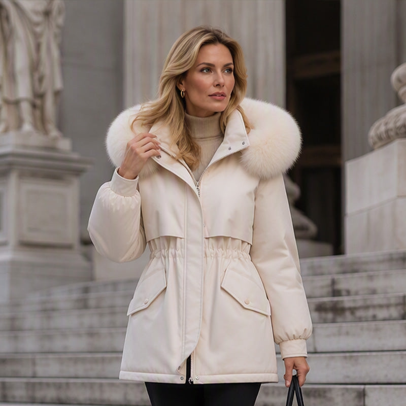 💖Black Friday Mega Deal – 50% off!💖🔥Women's Mid-Length Plush-Lined Parka Jacket