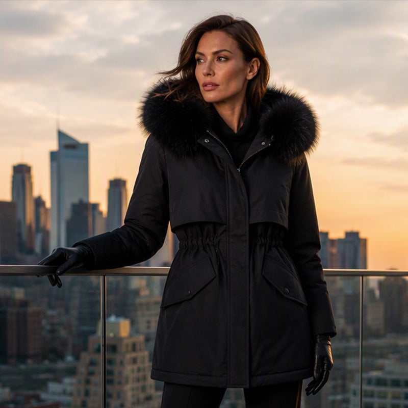 💖Black Friday Mega Deal – 50% off!💖🔥Women's Mid-Length Plush-Lined Parka Jacket
