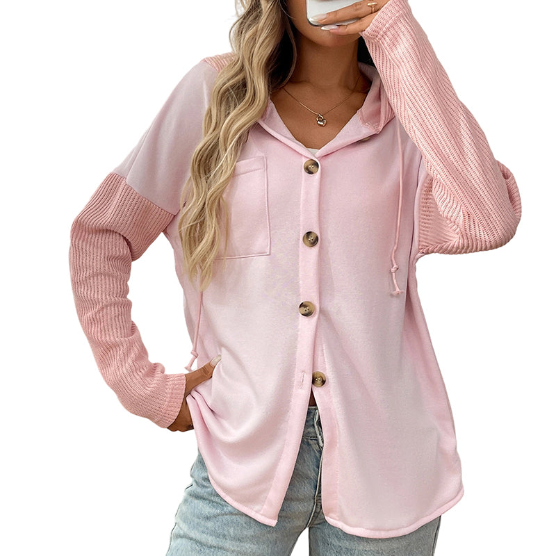 🧥Women's Casual Patchwork Hooded Jacket