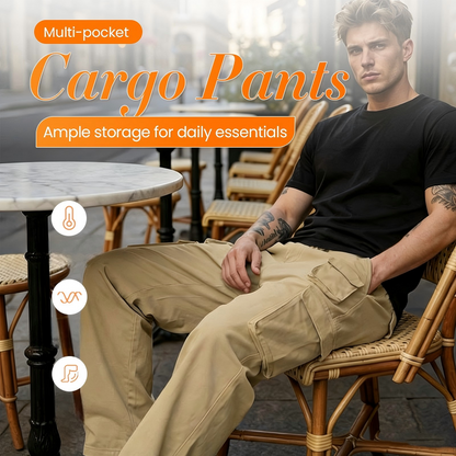 Men's Multi-Pocket Straight-Leg Cargo Pants