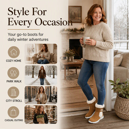 Women's Plush-Lined Mid-Calf Snow Boots