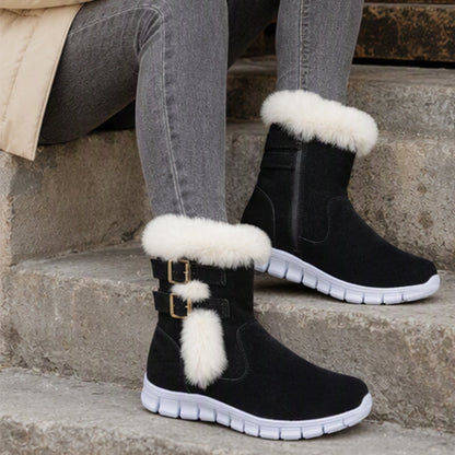 Women's Plush-Lined Mid-Calf Snow Boots