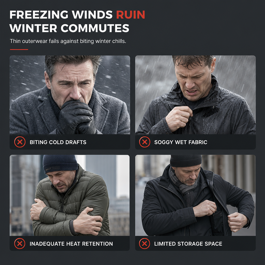 ❄️ Men's Mid-Length Winter Padded Thickened Business Casual Cotton Coat for Middle-Aged Men