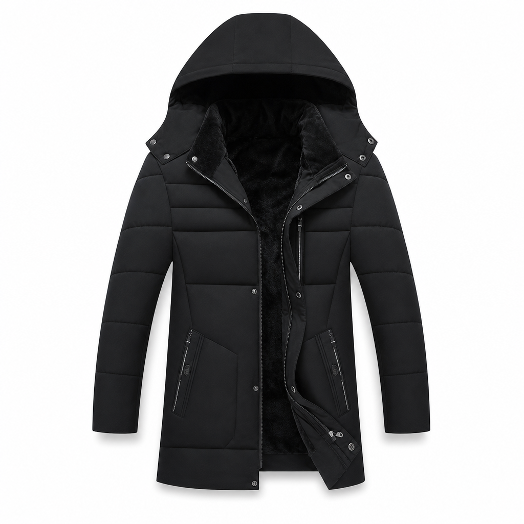 ❄️ Men's Mid-Length Winter Padded Thickened Business Casual Cotton Coat for Middle-Aged Men