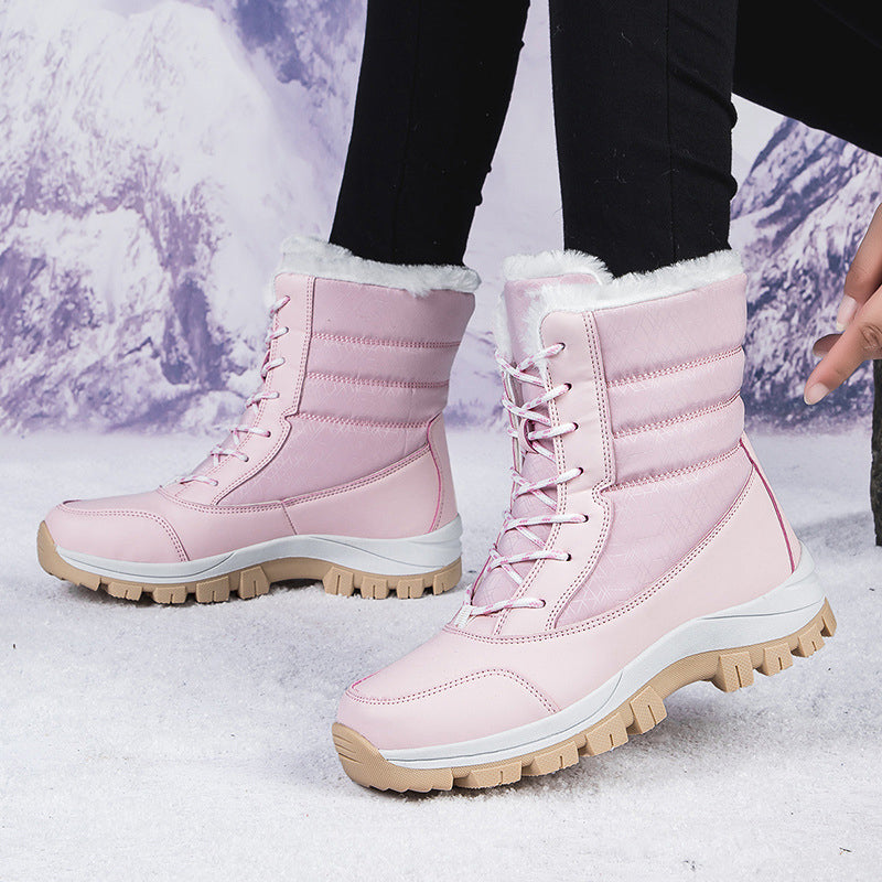 🌸Hot Sale 50% OFF👢 Women's Waterproof Plush-Lined Mid-Calf Snow Boots