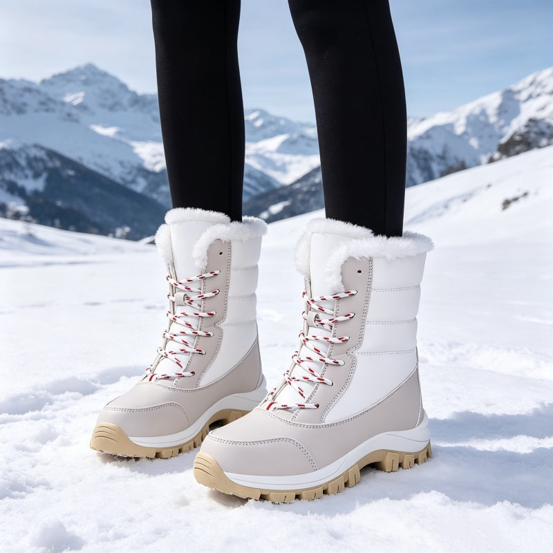 🌸Hot Sale 50% OFF👢 Women's Waterproof Plush-Lined Mid-Calf Snow Boots