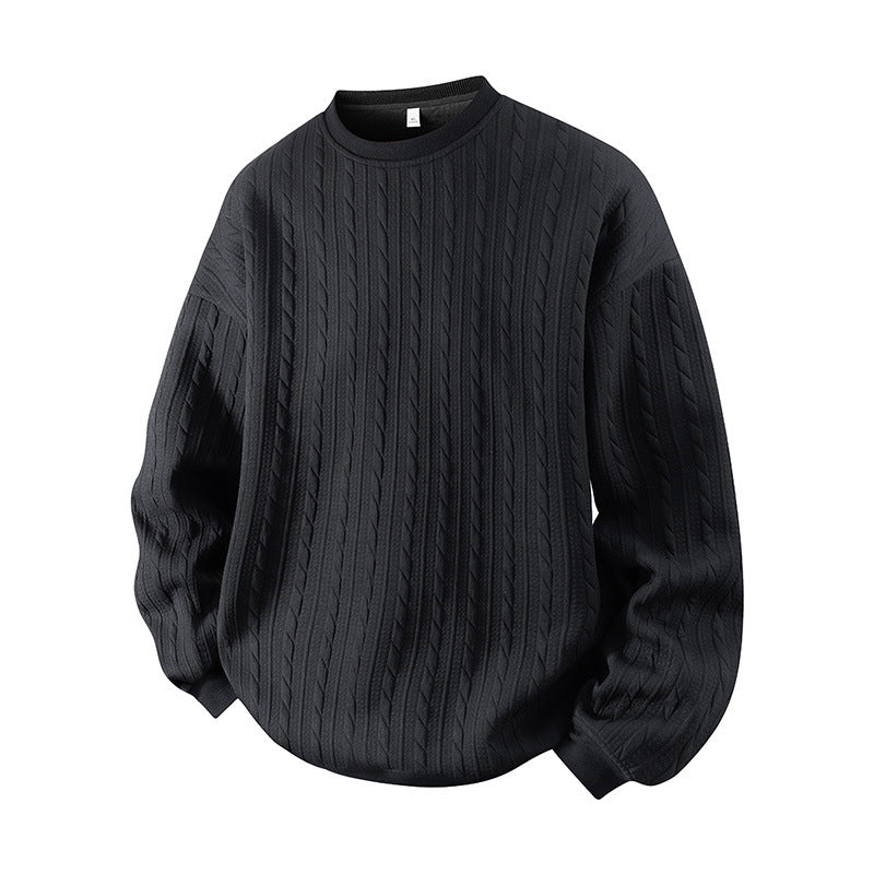 ⏰ Seasonal changeover sale: 50% off – quality at half the price! ✨Men's Cable Knit Crewneck Sweatshirt