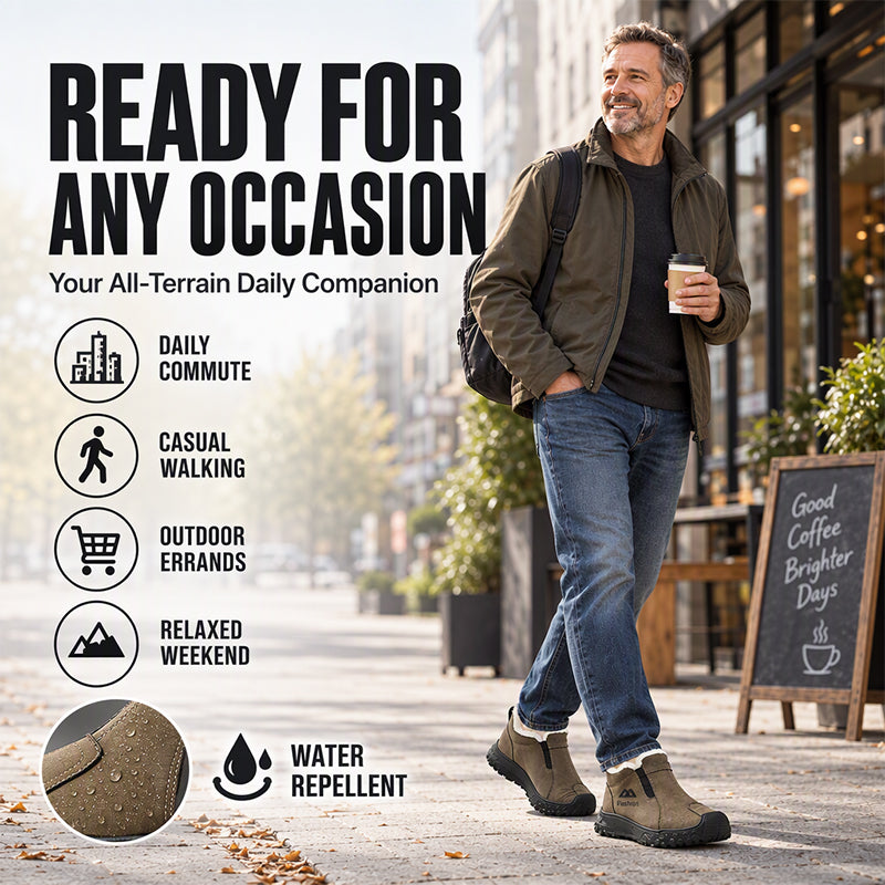 Men's Winter Plush-Lined Walking Shoes