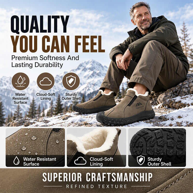 Men's Winter Plush-Lined Walking Shoes