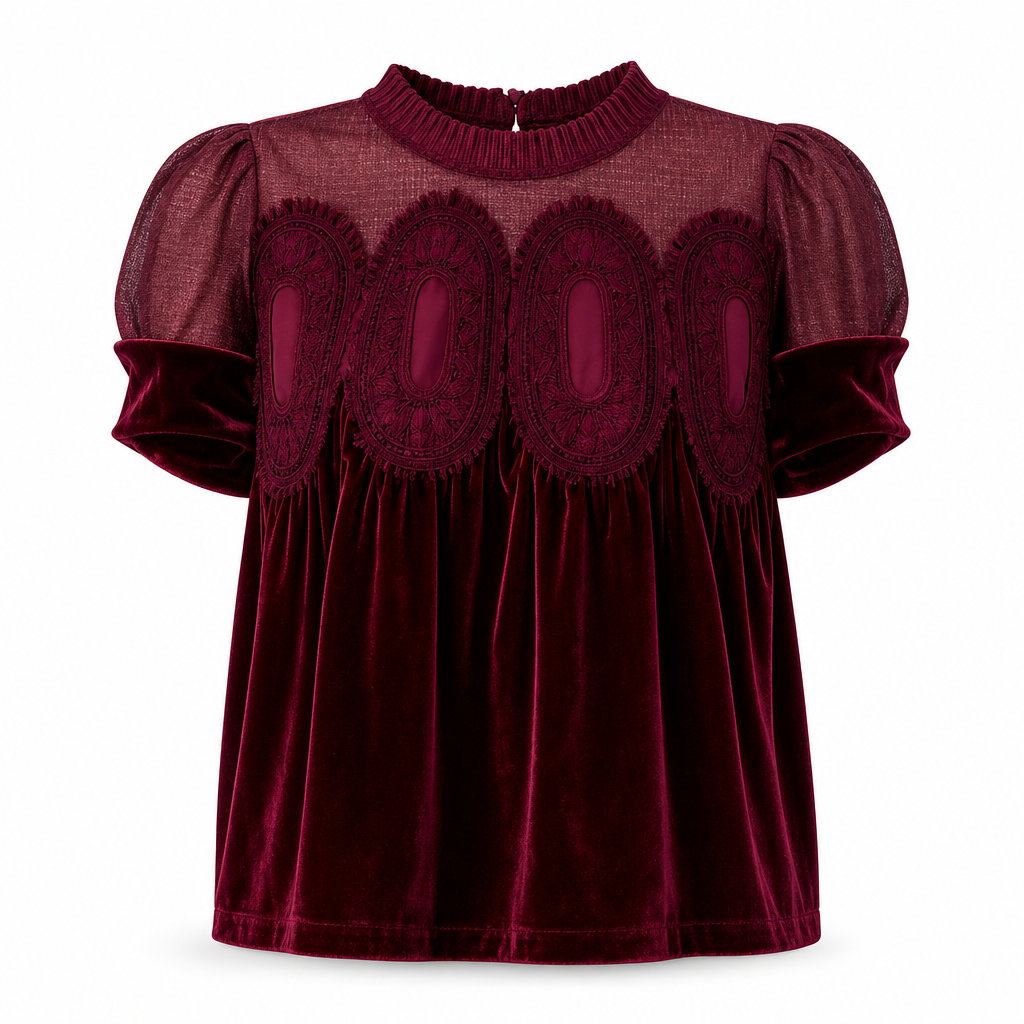 ✨Limited stock available, don’t miss out!🎉Women's Solid Short Sleeve Top with Ruffle Collar