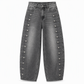 Women's Retro High Waisted Curved Leg Jeans