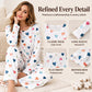 Women's Heart Print Long Sleeve Pajama Set