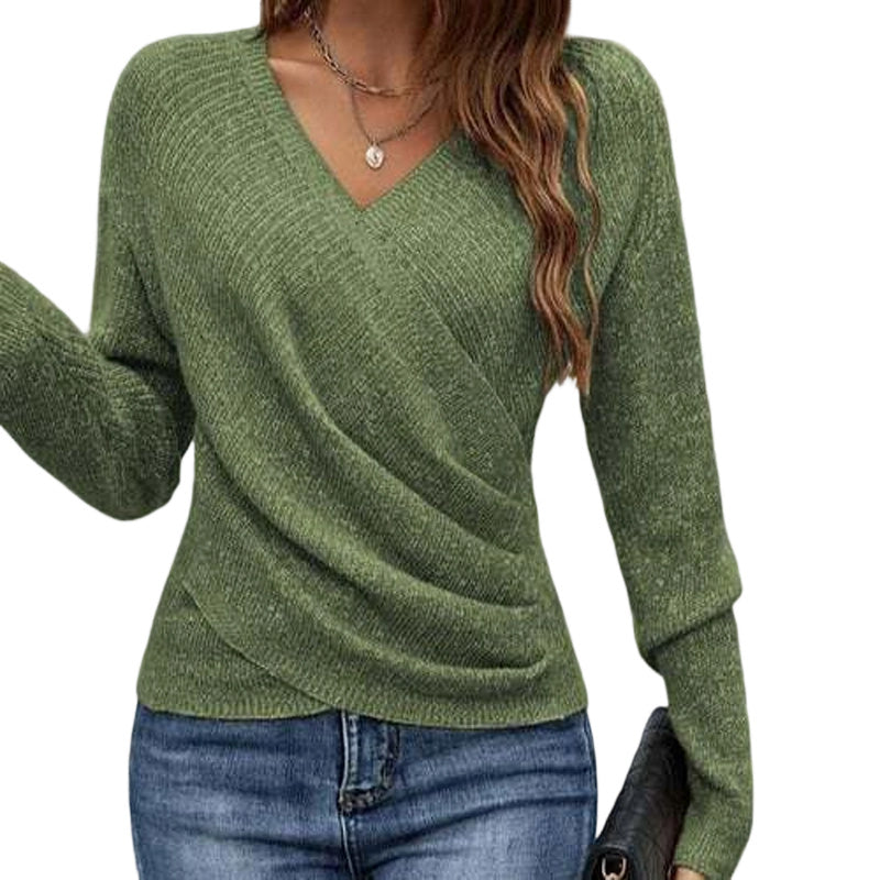 🌸Women's Crossover V-Neck Knit Sweater