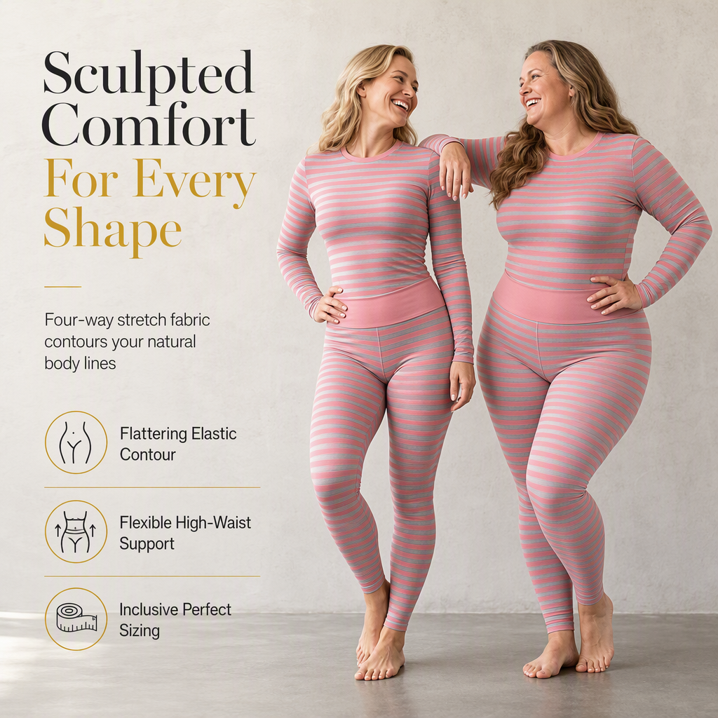 Women's Striped Color Block Crew Neck Long Sleeve Top and Pants Slim Fit Casual Loungewear Workout Set