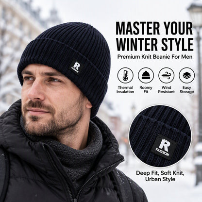 🧢 Men's Slouchy Knit Warm Skull Cap