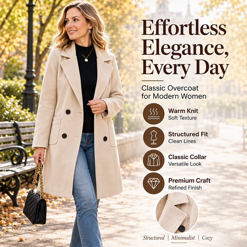 💖Black Friday Mega Deal – 50% off!💖Women's Double-Breasted Woolen Coat