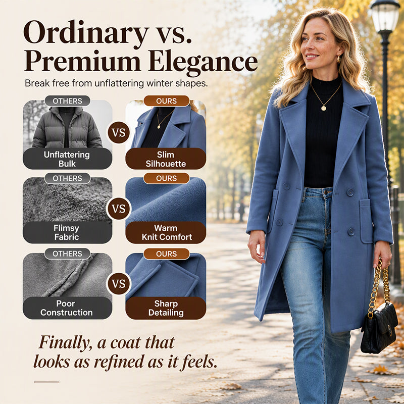 💖Black Friday Mega Deal – 50% off!💖Women's Double-Breasted Woolen Coat