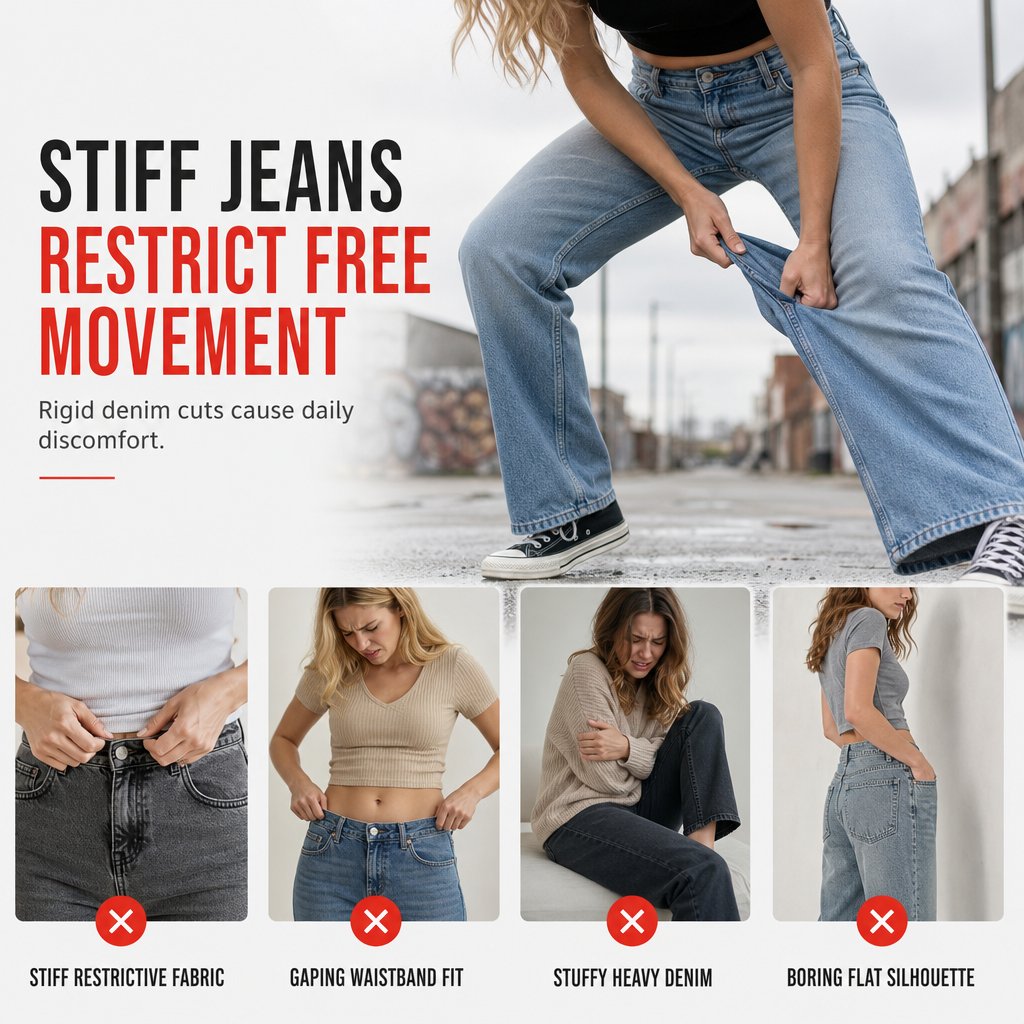 🖤Free Shipping🖤Women's High Waisted Ripped Wide Leg Denim Jeans Distressed Straight Pants