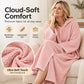 Women's Wearable Hooded Bathrobe Towel