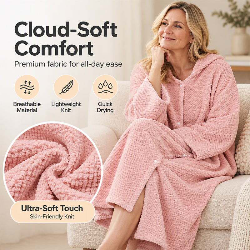 ☁️ Women's Hooded Bathrobe Towel – Premium Material, Breathable & Always Cozy – A Must-Have for Your Wardrobe – Now 50% OFF!