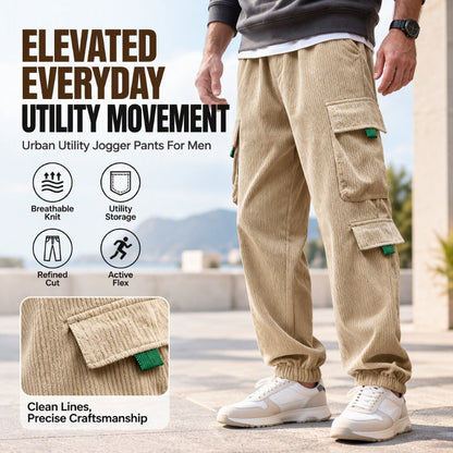 Men's Casual Corduroy Pants with Cargo Pockets