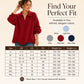 Women's Elegant V-Neck Sweater with Lantern Sleeves