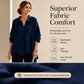 Women's Elegant V-Neck Sweater with Lantern Sleeves